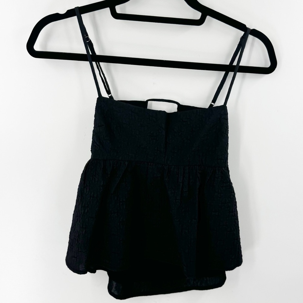 ✅ ASTR BLACK‎ OPEN BACK TANK CROPPED TOP SIZE X-SMALL